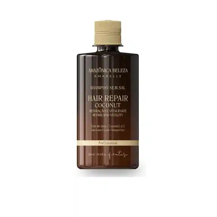 Shampoo De Reparación Amazônica Beleza Hair Repair Coconut 300ml