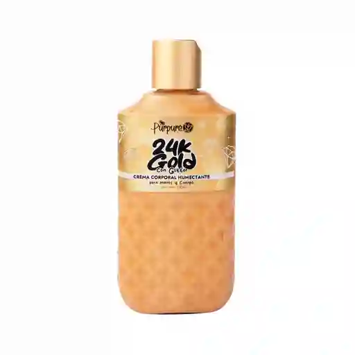 Crema 24k Gold Hidratante Corporal Con Glitter Purpure 250ml (tapa Con Sencilla)