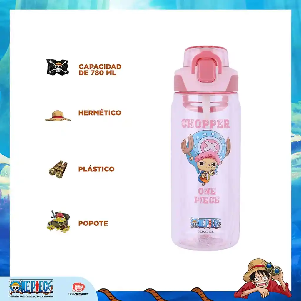 Botella De 780 Ml Con Asa Serie One Piece Chopper