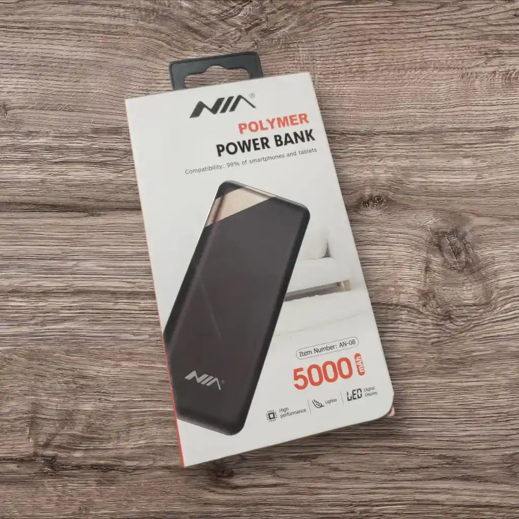 Batería Portátil Power Bank Nia 5000 Mah Digital