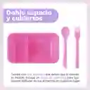 Recipiente Para Comida 1100 Ml Rosa Colección Bt21