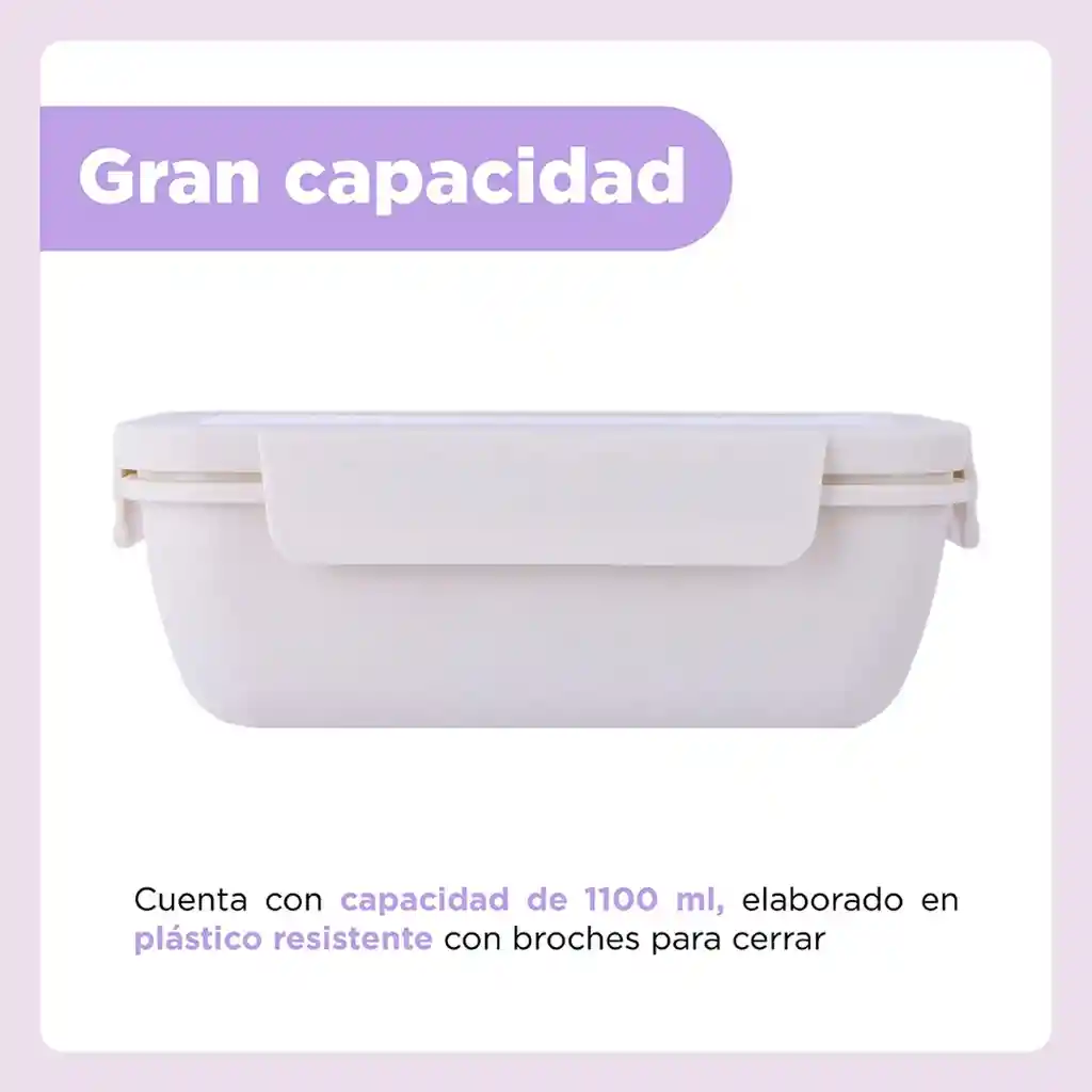 Recipiente Para Comida 1100 Ml Beige Colección Bt21