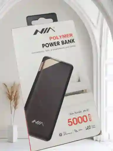 Batería Portátil Power Bank Nia 5000 Mah Digital