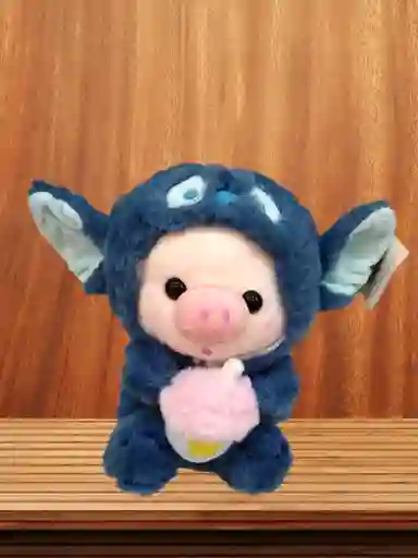 Peluche Cerdito Con Pijama De Stitch