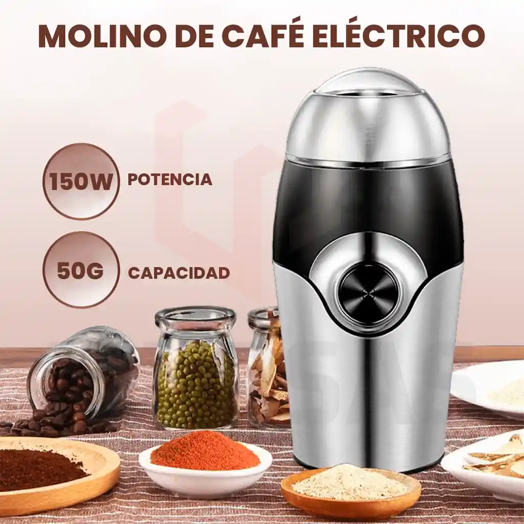 Molino Eléctrico Portátil De Café Semillas Especias Granos