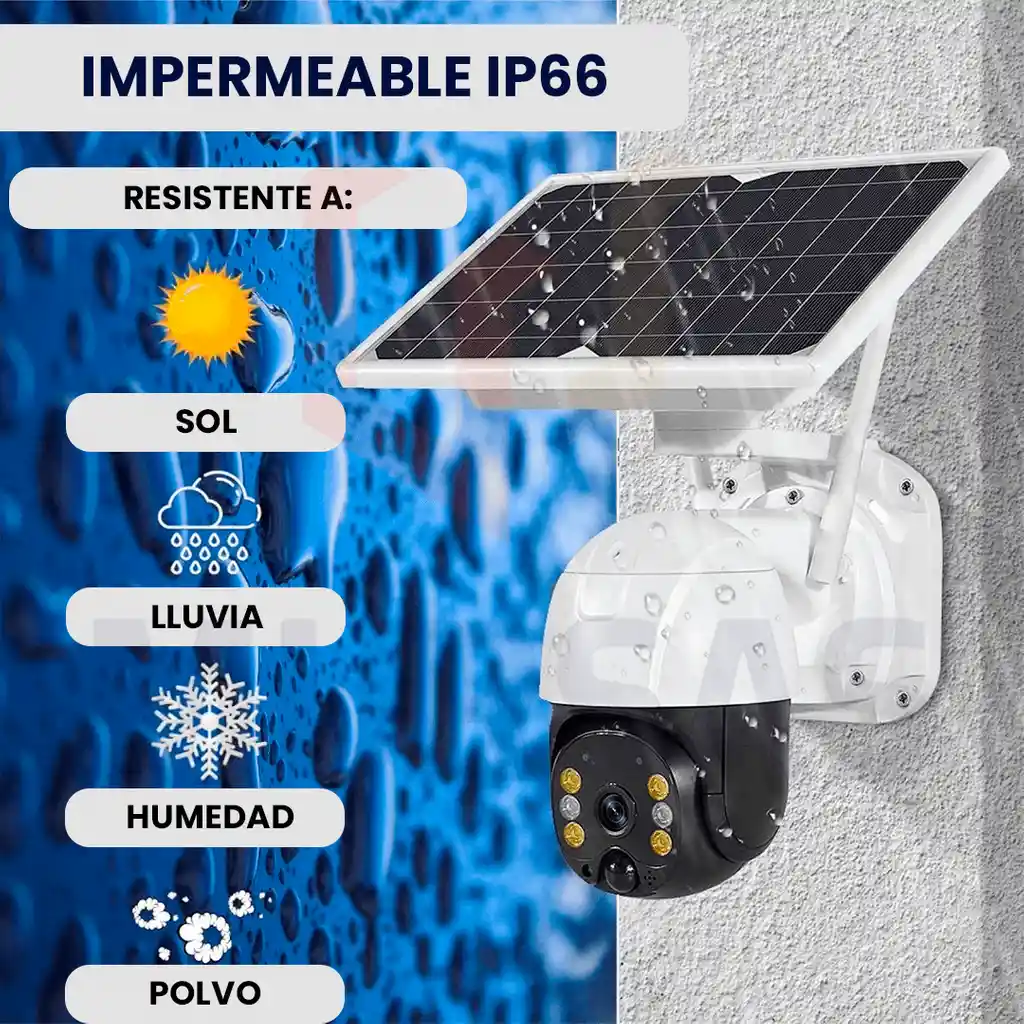 Camara Solar Vigilancia 24/7 Sim Card 4g Resiste Agua Y Sol