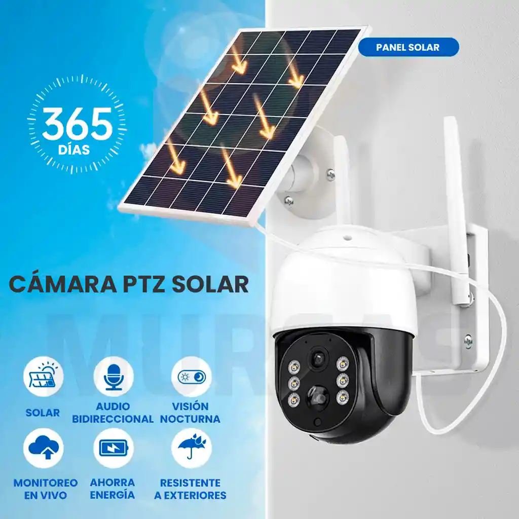 Camara Solar Vigilancia 24/7 Sim Card 4g Resiste Agua Y Sol