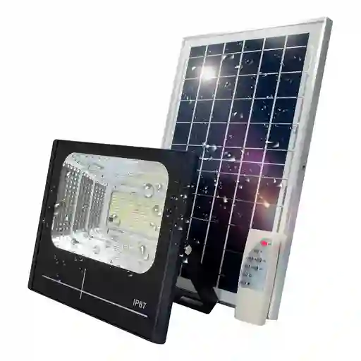 Reflector Solar Exterior 400w Led Lámpara Con Panel Solar