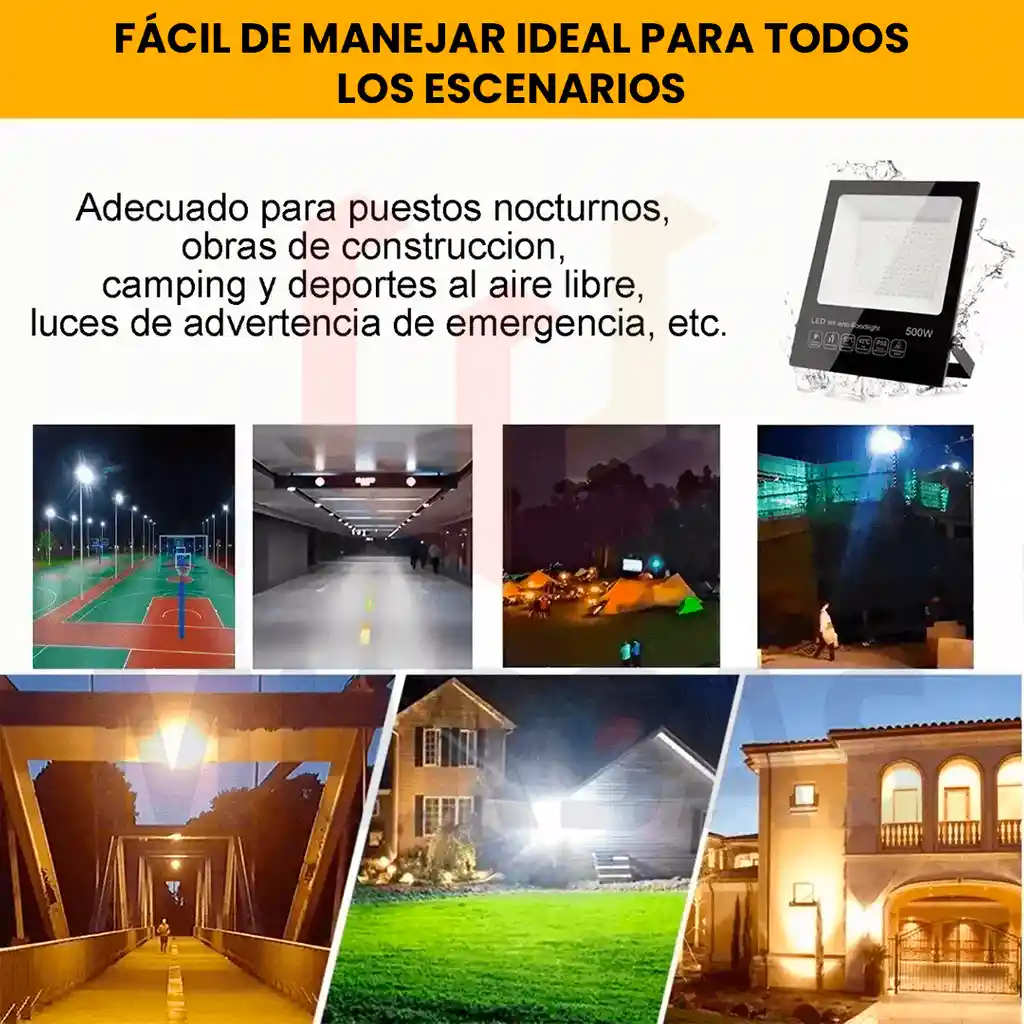 Reflector Solar Exterior 400w Led Lámpara Con Panel Solar