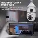 Camara Bombillo 2 Lentes Wifi Hd Vigilancia 360° Giratoria