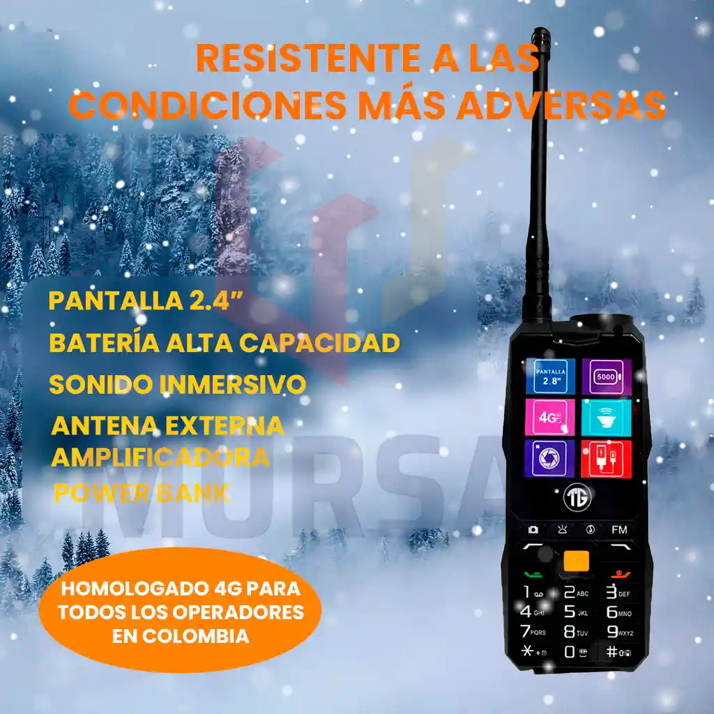 Celular A Prueba De Golpes Dual Sim + Antena Señal Fuerte