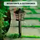 Estaca Lámpara Farol Solar Jardín Led Impermeable Exteriores