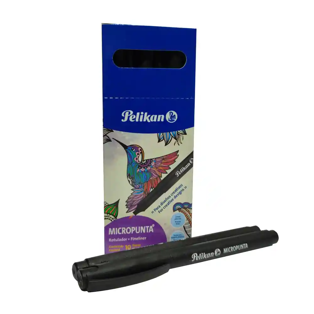 Caja Micropunta Negro Pelikan X 10 Und
