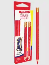 Lapiz Rojo Gigante Jumbo Preescolar Offi Esco