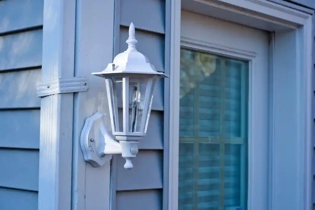 Farol De Pared Para Exteriores Blanco Aluminio Iluminación