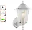 Lámpara Farol De Pared Blanco Para Exteriores Aluminio