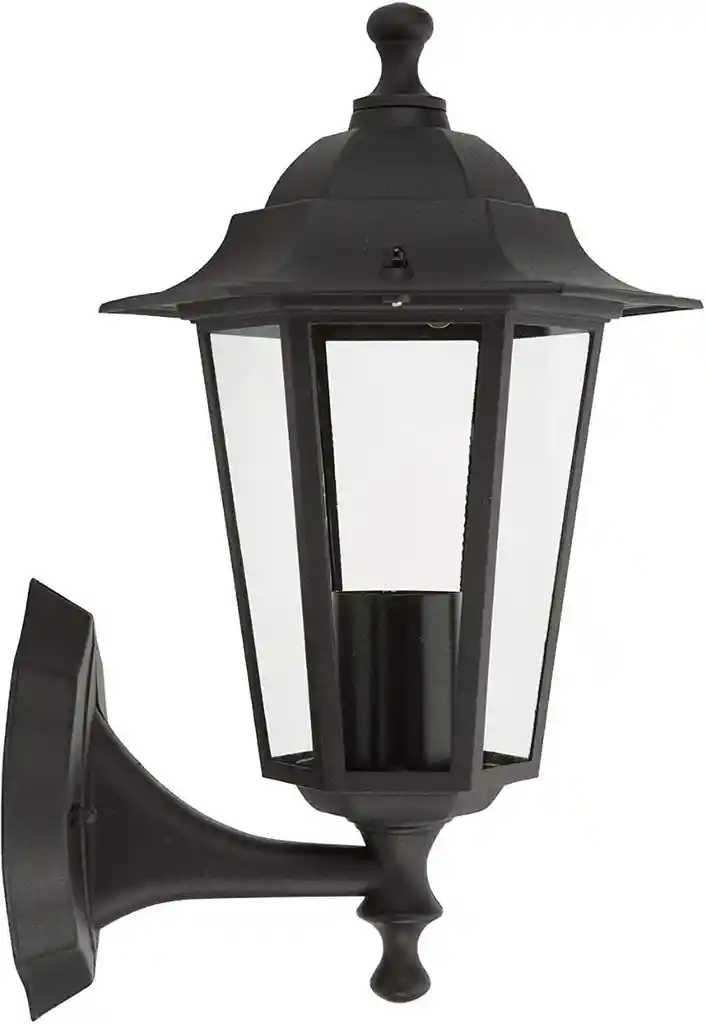 Lampara Farol Negro De Pared Para Exteriores Jardin Finca