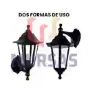 Lampara Farol Negro De Pared Para Exteriores Jardin Finca