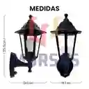 Lampara Farol Negro De Pared Para Exteriores Jardin Finca