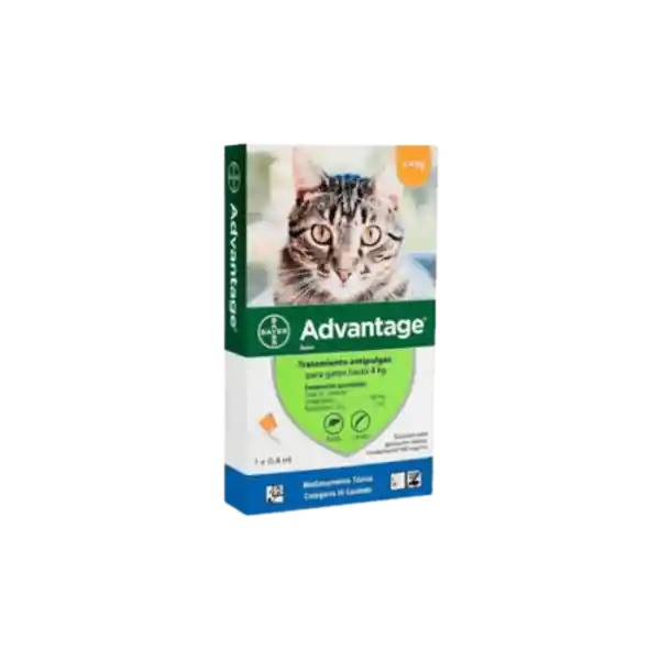 Advantage Gato Hasta 4 Kg Caja X 1 Pipeta