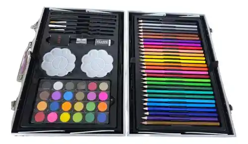 Set De Arte Para Niña Diseño Pato Donald 142 Piezas Estuche Lujo