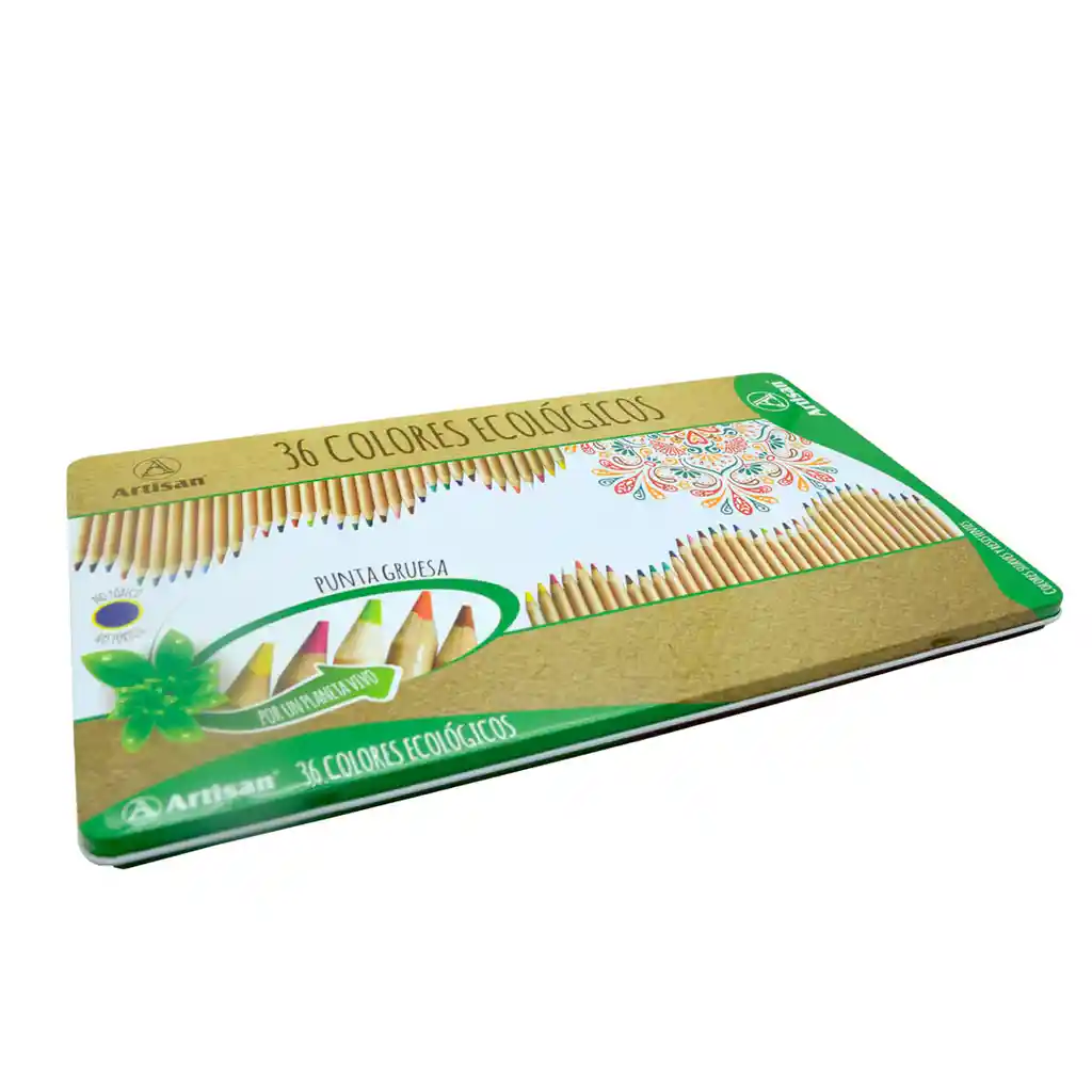 Color Nuevo Artisan X 36 Ecologico Caja Metalica