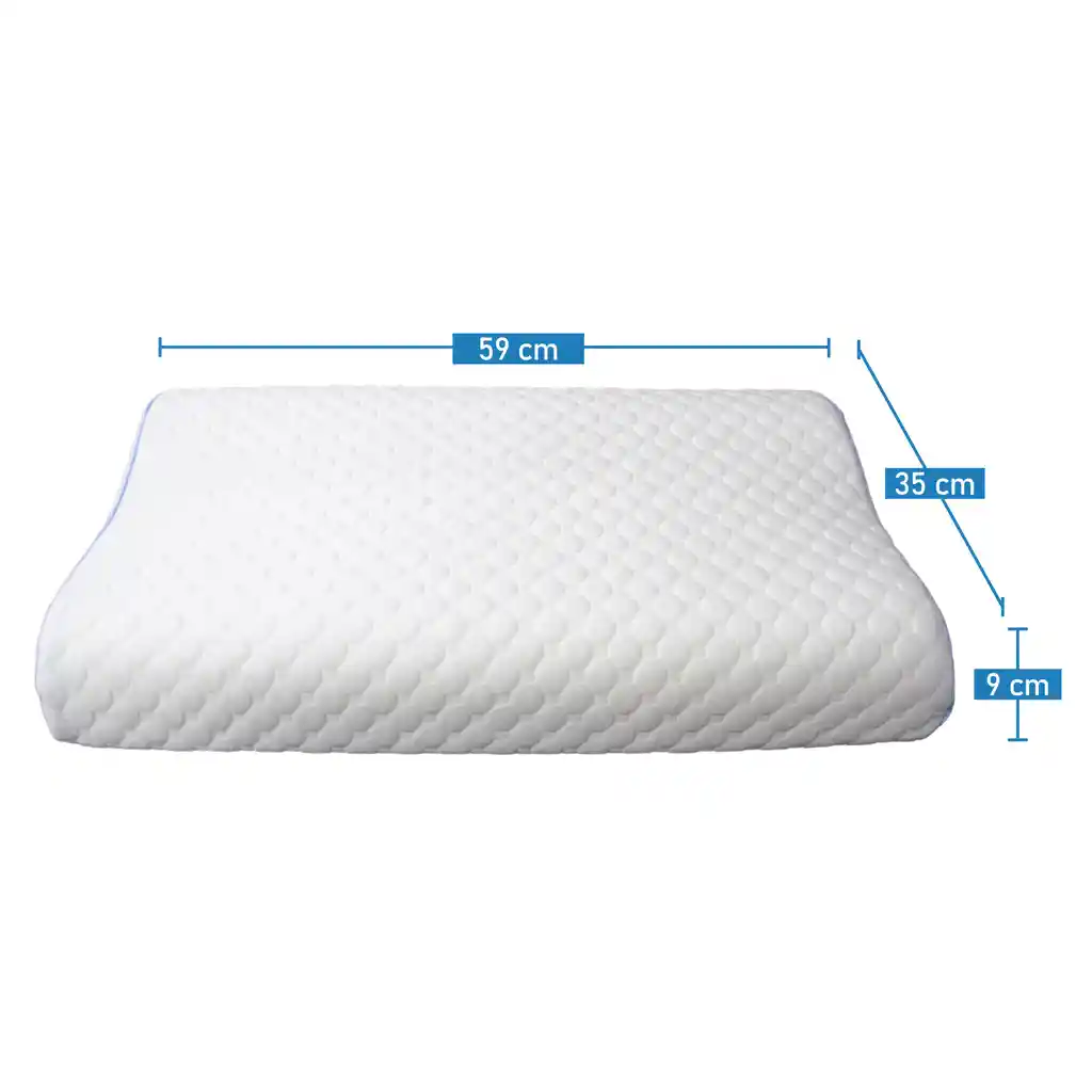 Almohada Cervical En Memory Foam Sensación Fría Cool Blue