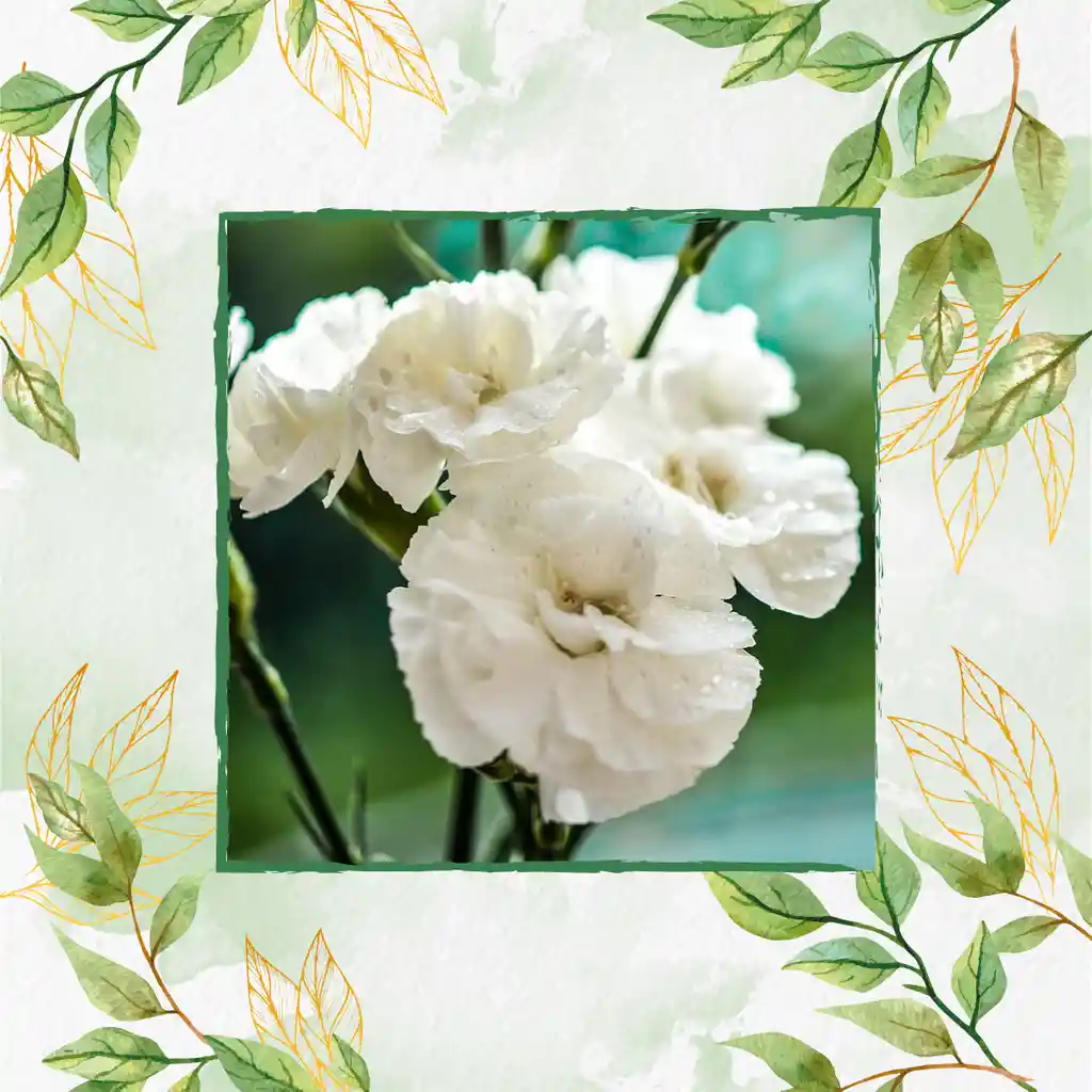 800 Semillas Orgánicas De Flor Clavel Blanco