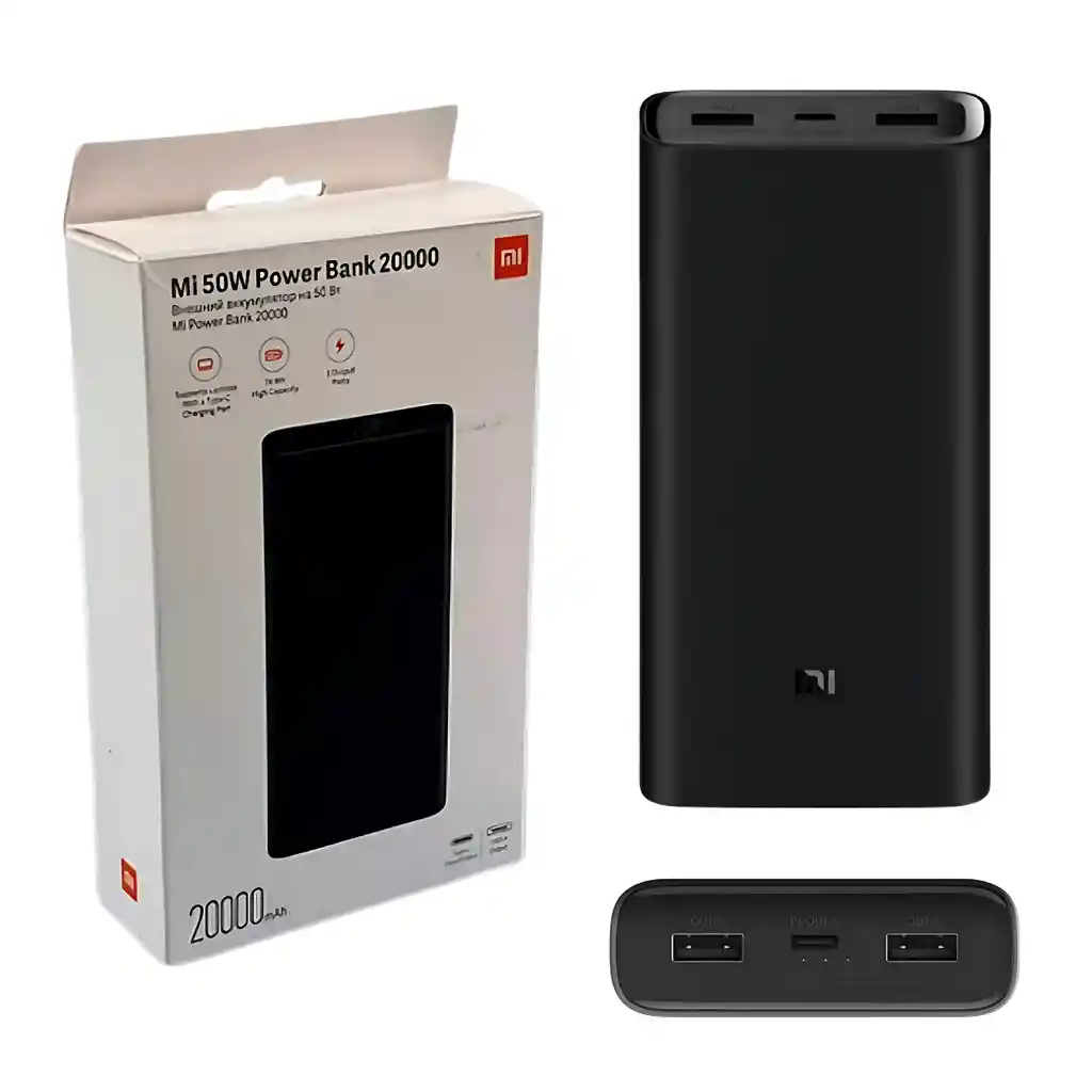 Cargador Xiaomi Mi 50w Power Bank 20000mah Carga Rápida