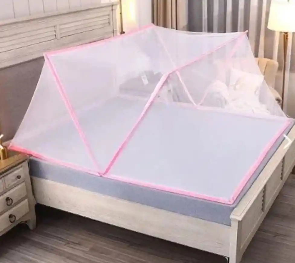 Toldillo Plegable Rosado Cama De 1 Metro