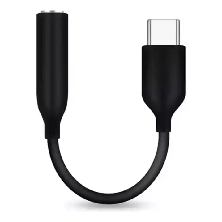 Adaptador Usb Tipo C A Jack 3.5 Negro