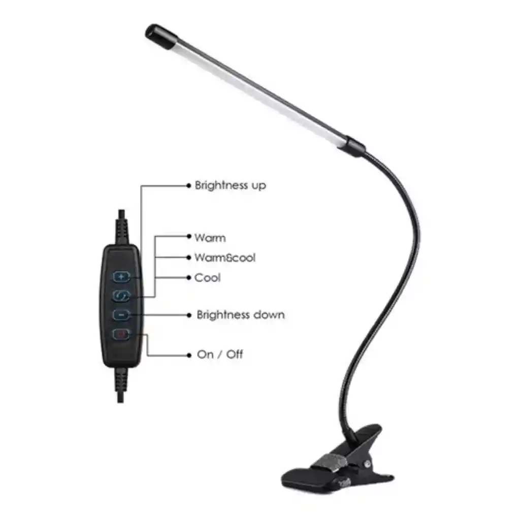 Lampara De Mesa Escritorio Led Flexible Con Adaptador Usb