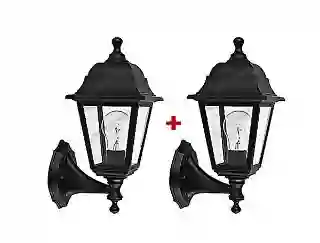 Lámpara Farol Abs Pared X2 Unidades Colgante Para Exteriores