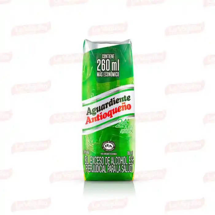 Aguardiente Antioqueño Sin Azúcar 24º Tetrapak X 260ml