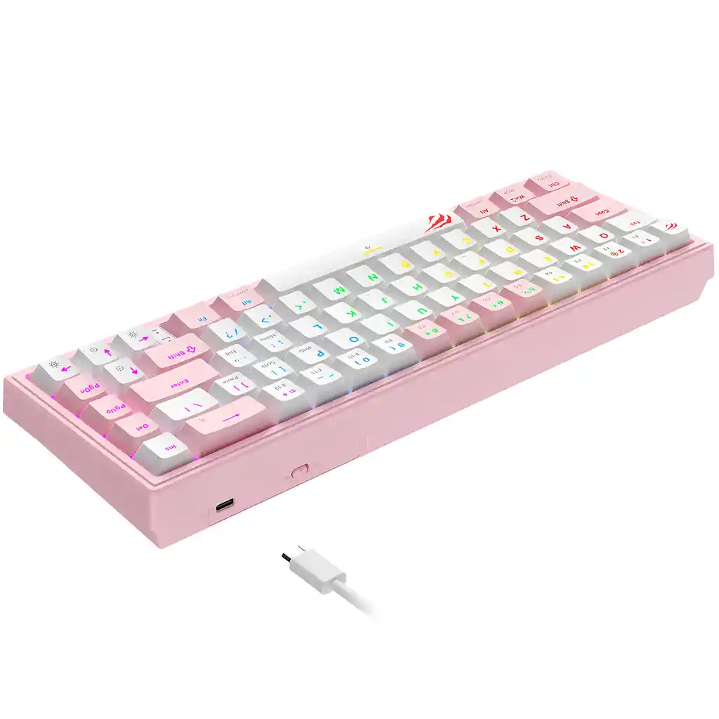 Teclado Mecánico Gamer Rosa Havit Kb874l Rgb