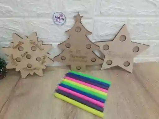 Navidad Velas De Color Con Porta Velas