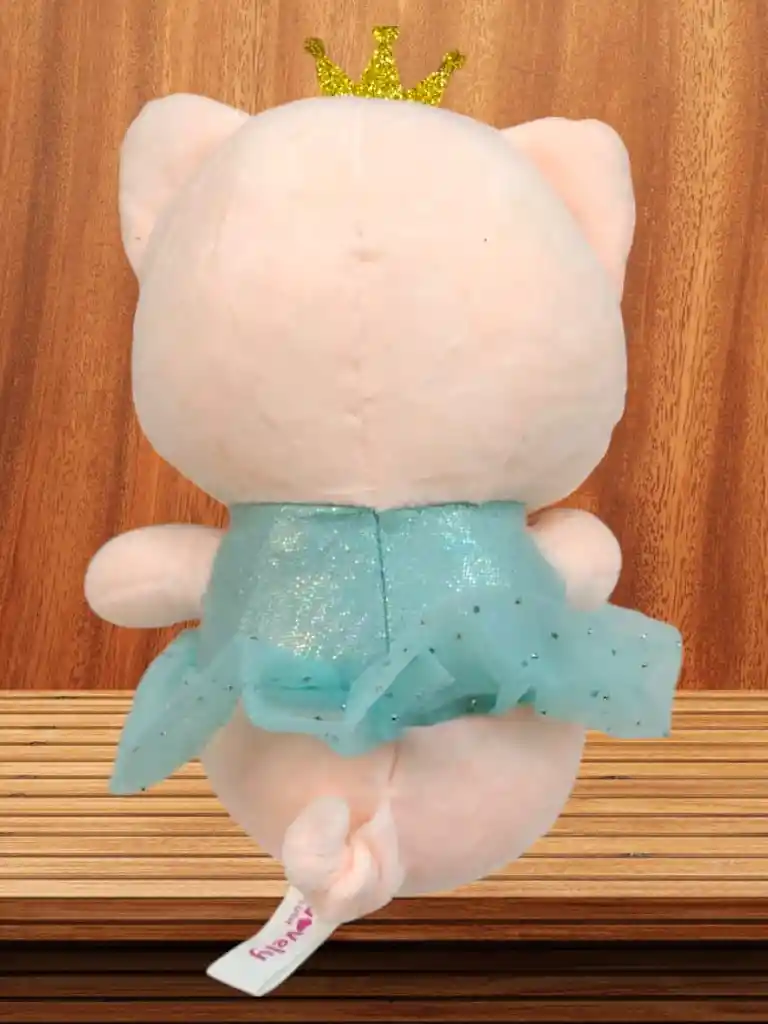 Peluche De Cerdita Con Vestido Azul