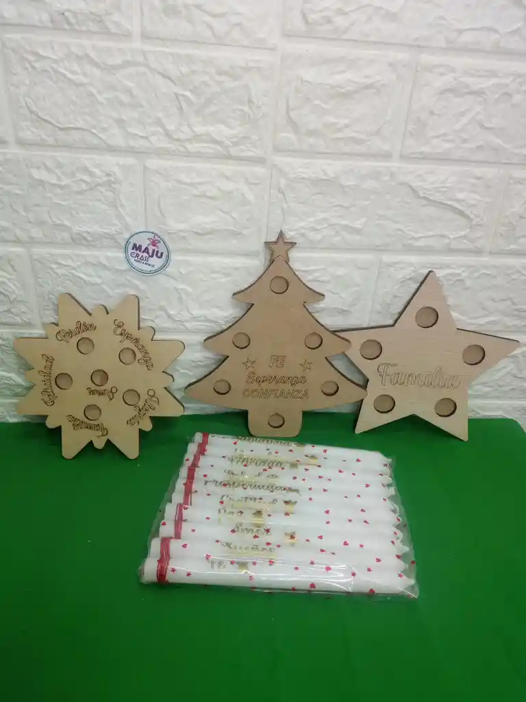 Navidad Velas Con Porta Vela Personalizadas Con Propósitos