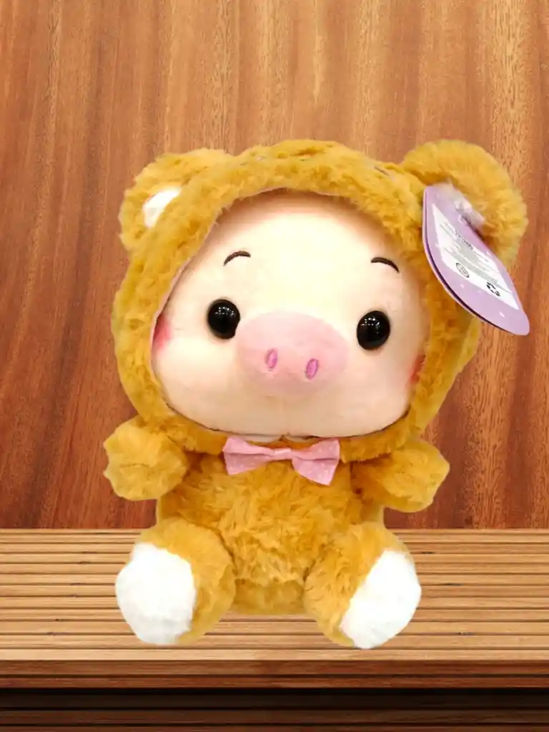 Peluche De Cerdito Con Pijama De Oso