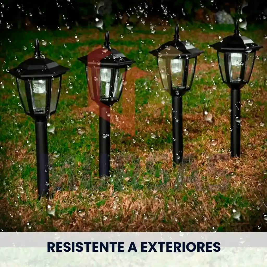 Estacas Abs Solares Pack X4 Unidades Exteriores Jardín Patio