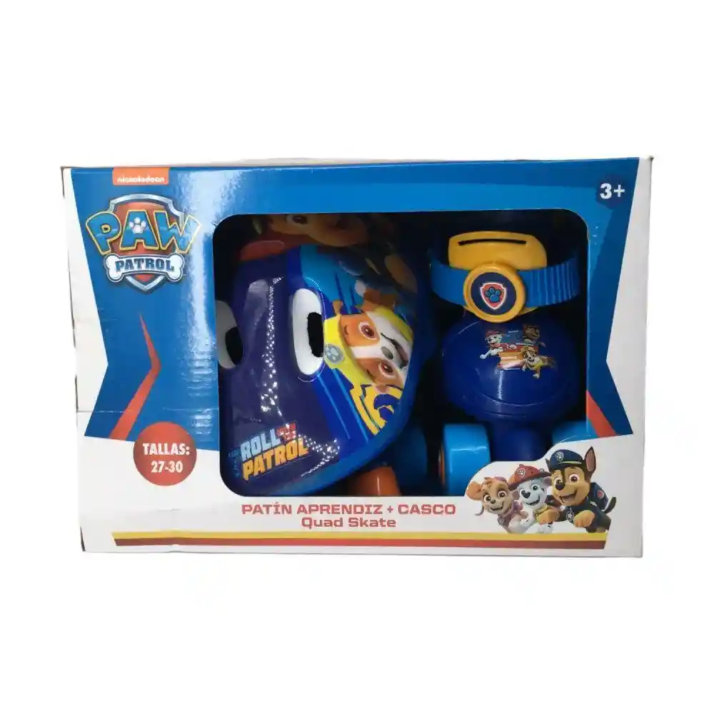 Patines Aprendiz Paw Patrol Con Casco Talla 30