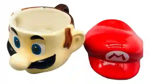 Mug Pocillo Taza Mario Bros Cabeza Cerámica Coleccionable 3d Taza Cafe