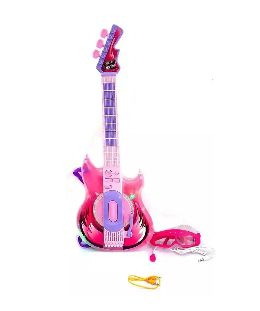 Guitarra Musical De Jugeute Con Microfono Y Gafas, Mp3 Funcion De Karaoke