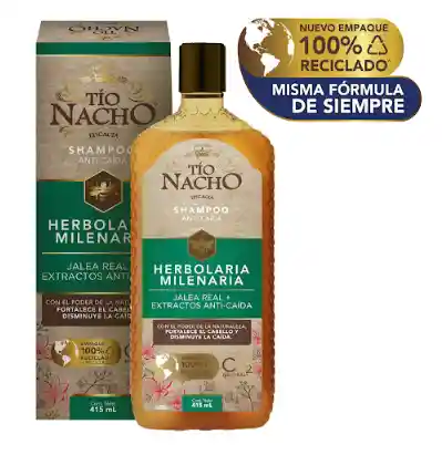 Shampoo Tío Nacho Fortalecimiento Capilar Herbolaria Milenaria X 415 Ml