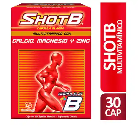Shot-b Complejo B Multivitamínico Genomma Caja X 30 Cápsulas