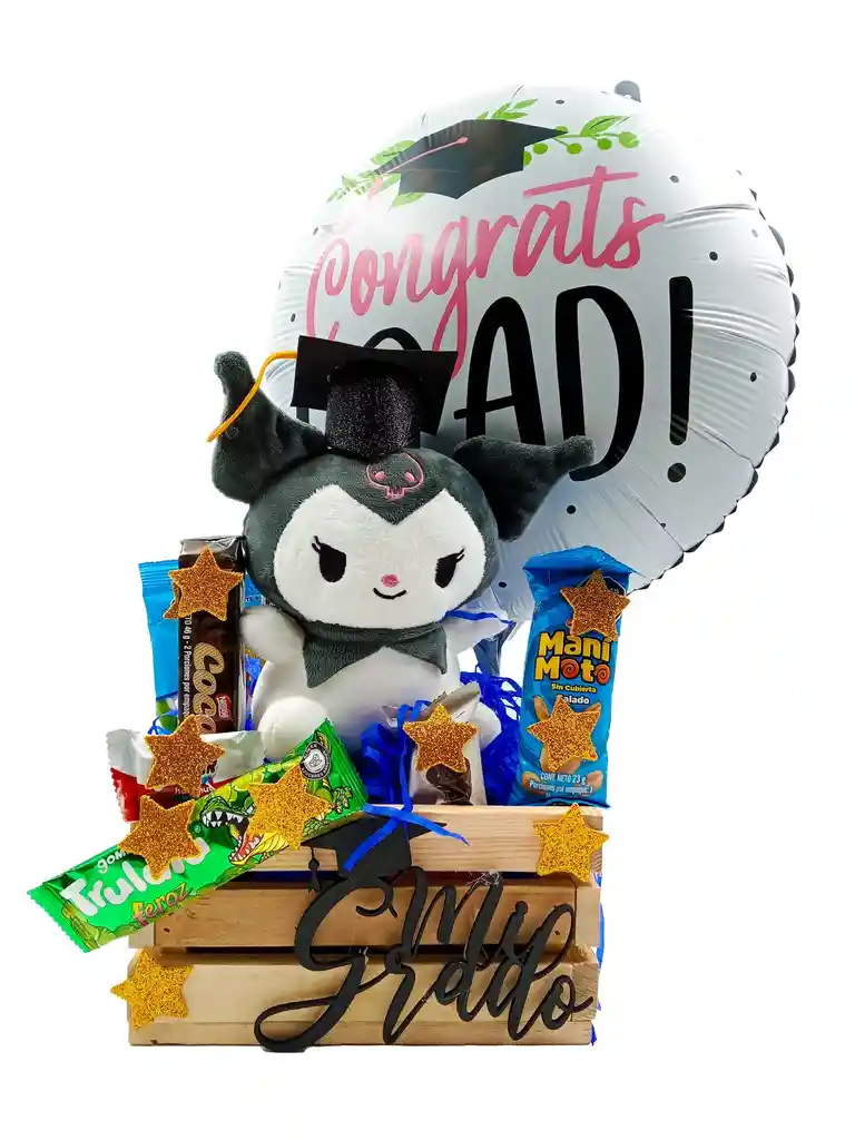 Desayuno Sorpresa Ancheta Graduacion Grado Kuromi Globo Peluche Dulces