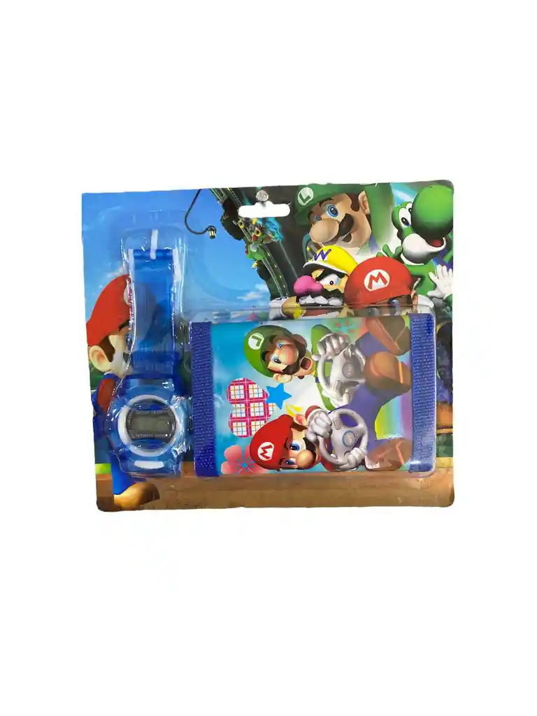 Reloj Digital Mas Billetera De Personaje Para Niño