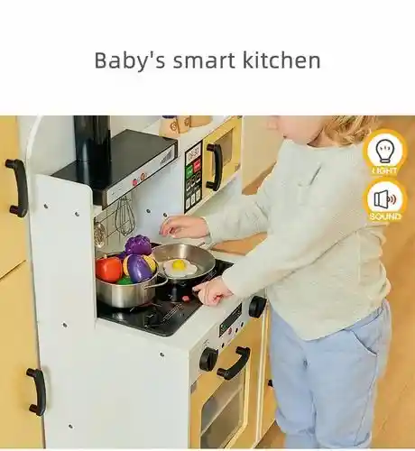 Gran Cocina Didactica Para Niños De 3 A 8 Años, Sonidos Y Luces Gran Tamaño