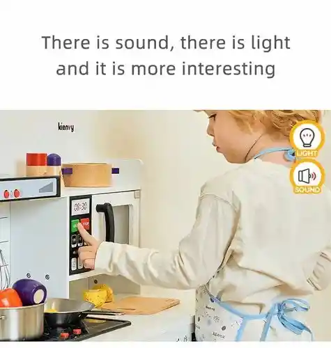 Gran Cocina Didactica Para Niños De 3 A 8 Años, Sonidos Y Luces Gran Tamaño