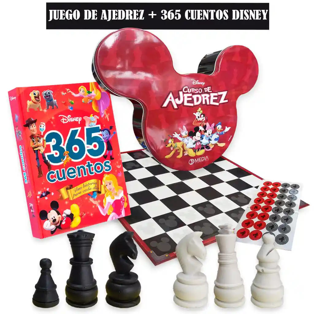 Pack Juego De Ajedrez + 365 Cuentos Disney | Nuevo